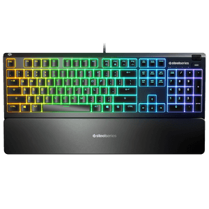 Teclado Apex 3 Steelseries, RGB, Anti-Ghosting, Switches Whisper-Quiet, BR - 64796